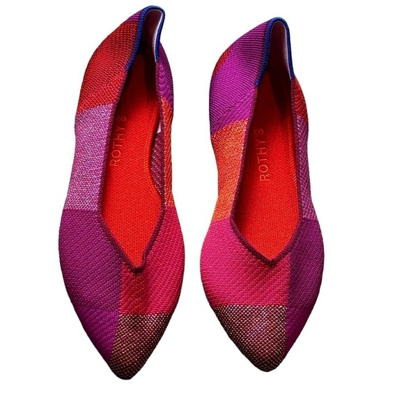 Rothy's Retired The Point Metallic Pomegranate Ballet Flat Size W10.5 NWOB - Picture 7 of 9